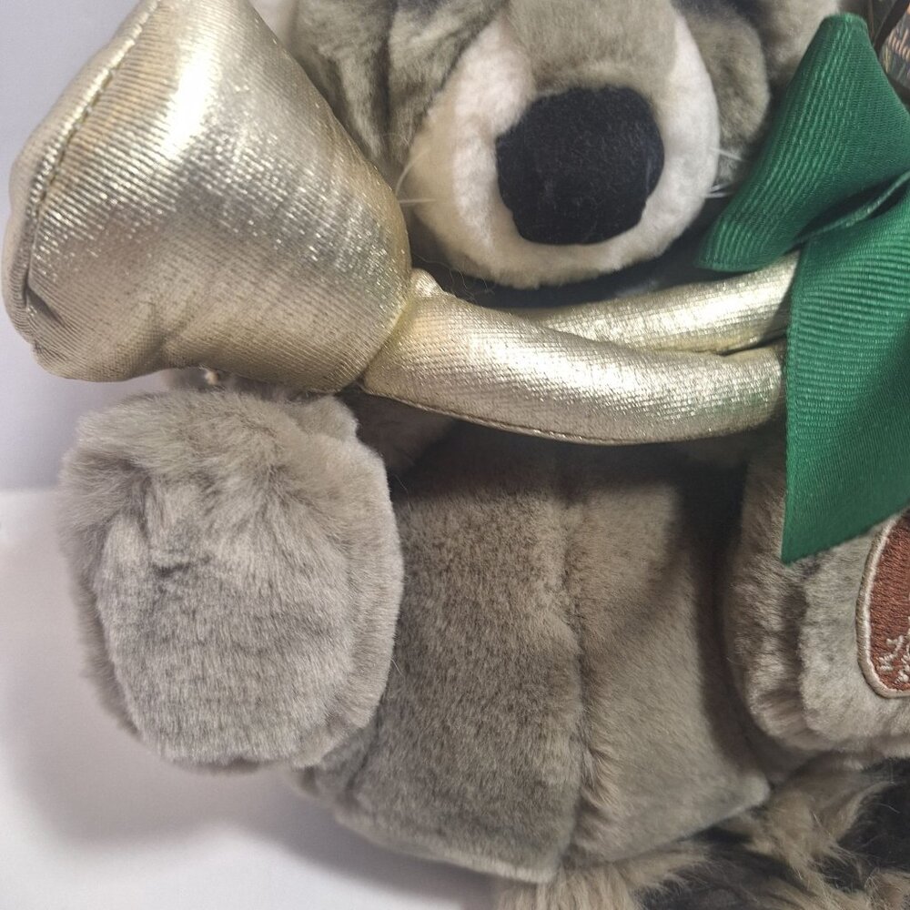 Sammy Raccoon Holiday Dakin Plush Lou Rankin Friends Christmas French Horn - Picture 7 of 16